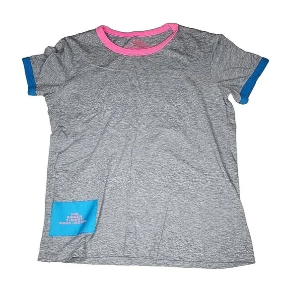 Marc Jacobs the ringer t shirt Gray/Blue Pink Womens Xs EUC - Picture 1 of 6